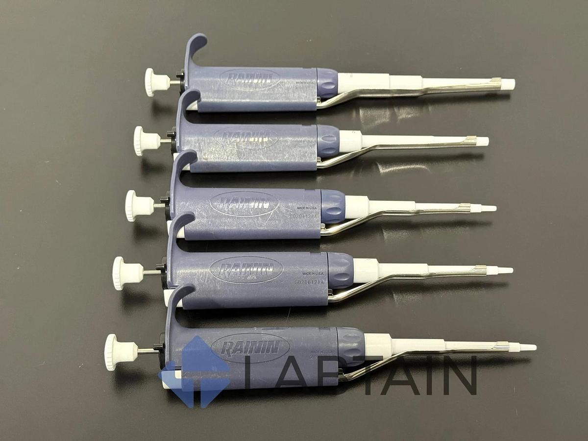 Used Rainin Pipet-Lite Single-Channel Pipette Lot - Set of 6 (1ul to 1000ul) - LTS