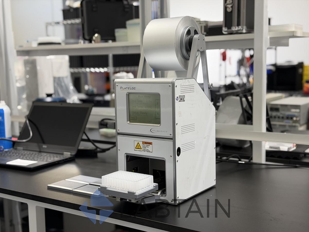 Used Agilent (Velocity11) PlateLoc Thermal Microplate Sealer — 30–200 °C, with Seal Roll Holder & 4 Metal Pad Inserts, Used