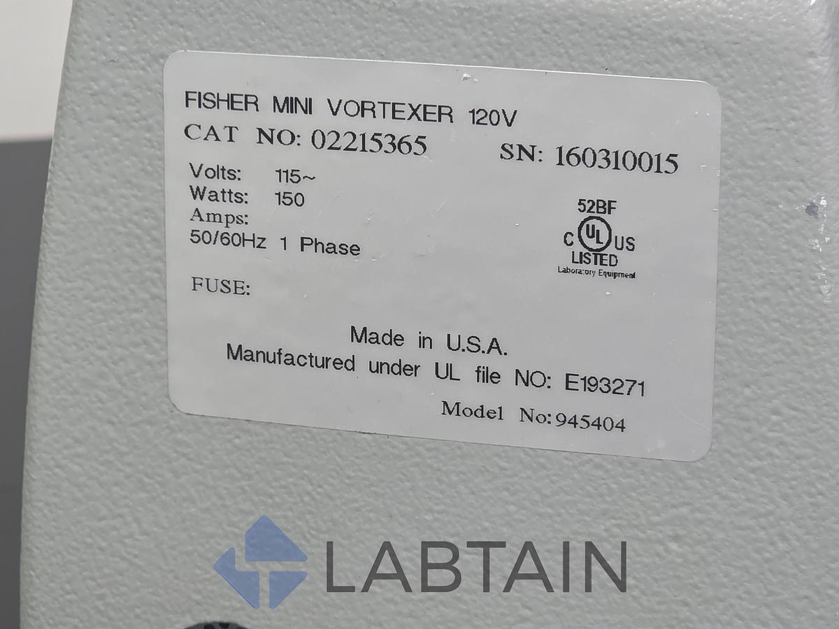 Used Fisher Scientific Mini Vortexer Analog Mixer (115V) Used