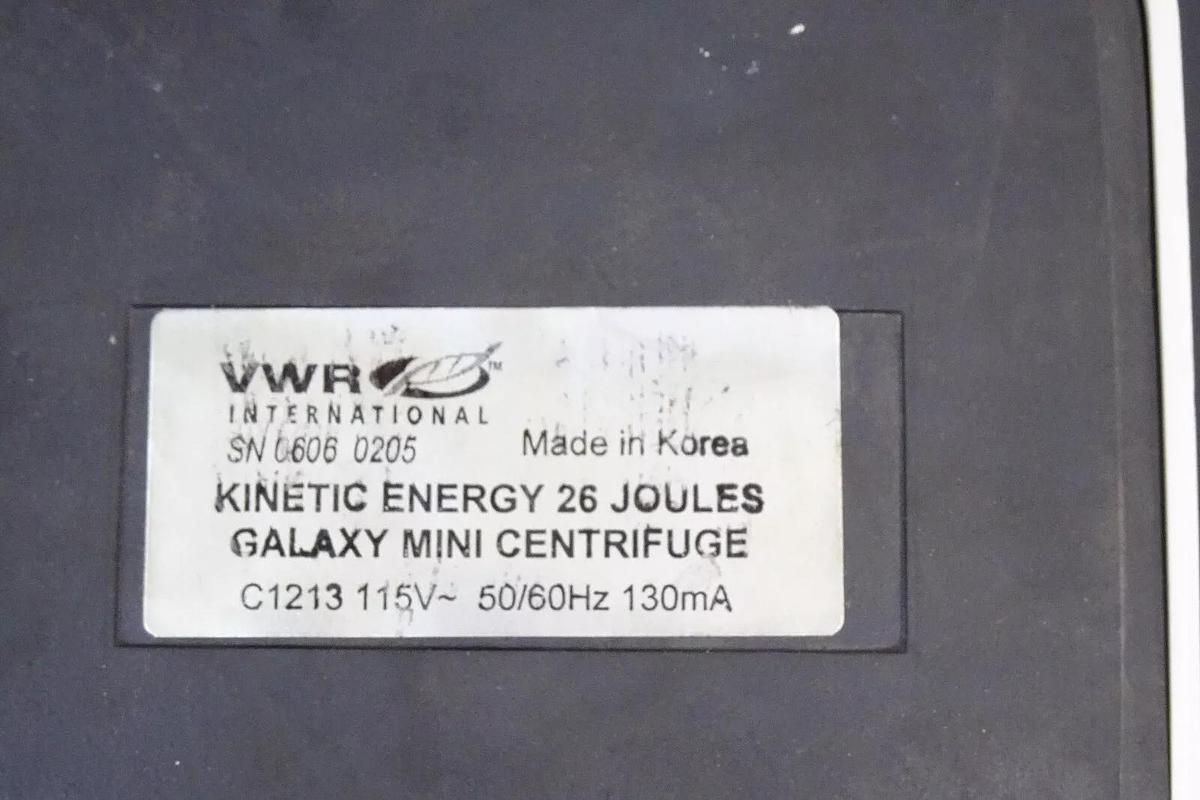 Used VWR Galaxy Mini Centrifuge C1213 – 16-Position Rotor – Compact 6,000 rpm Lab Spinner – Excellent Condition