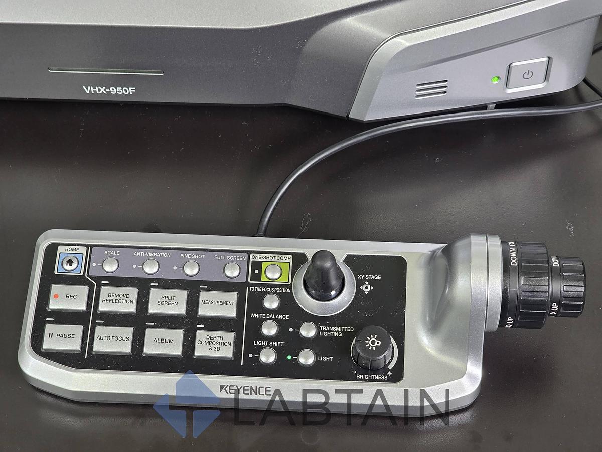 Used Keyence VHX-950F Digital Microscope System — VH-Z100R 100×–1000× Lens, VHX-S90F Motorized Free-Angle Stand (Used)