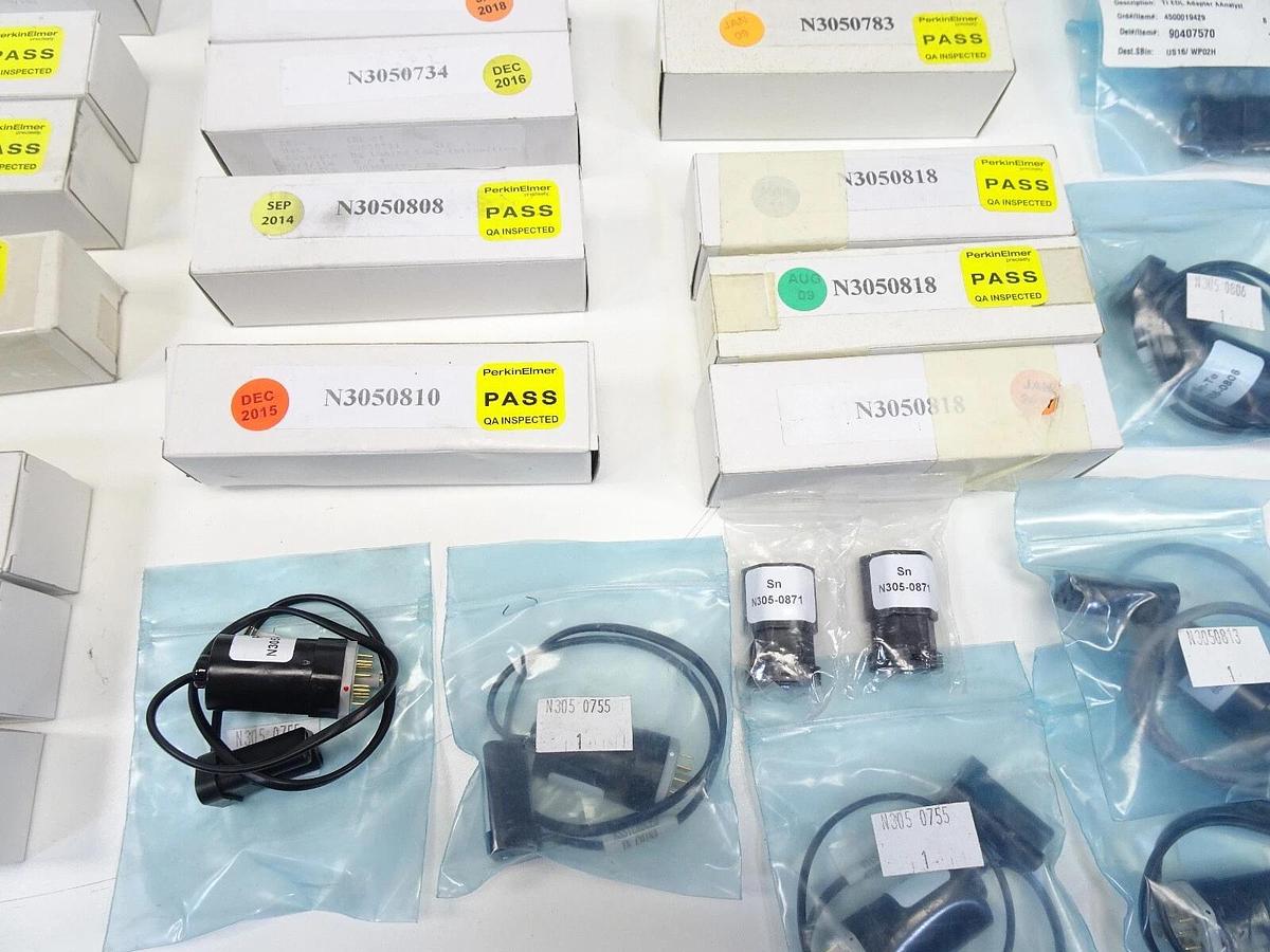 Lot of 44 Perkin Elmer Intensitron Coded Adapters for Lumina HCL – Multiple Part Numbers