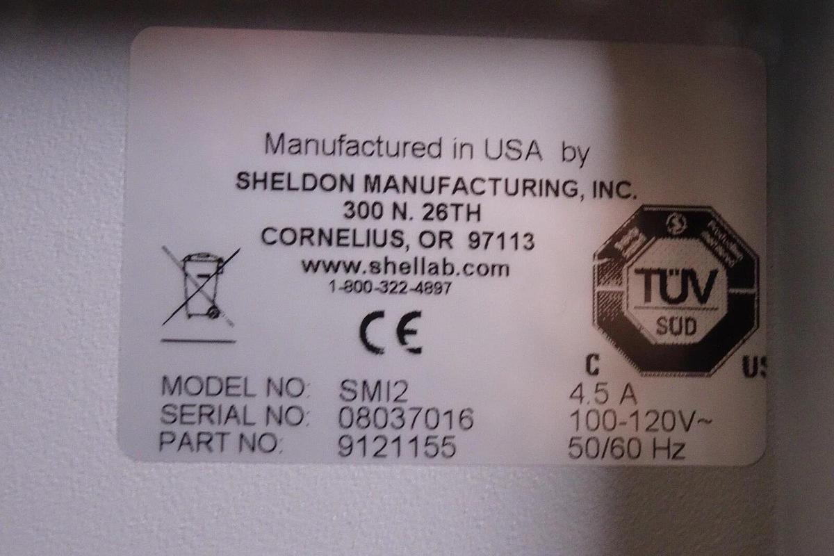 Used Shel Lab SMI2 Laboratory Incubator, 2 Cu Ft, SS Interior, 115V