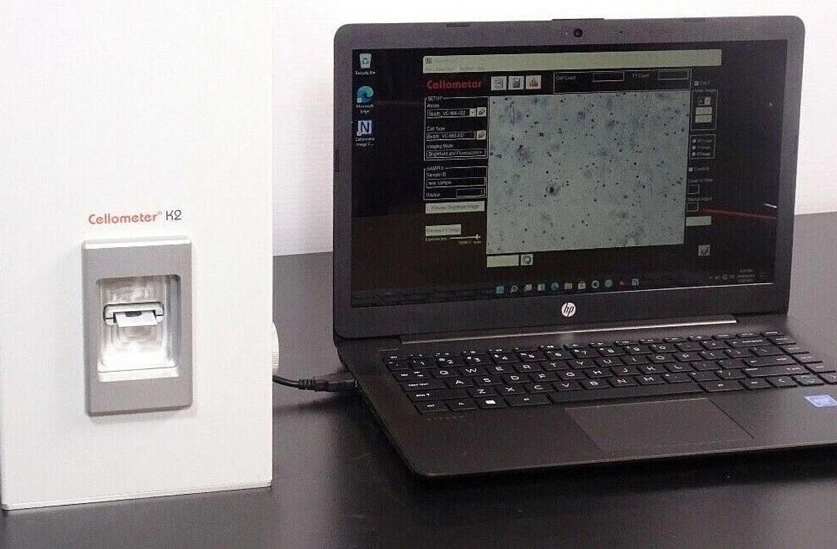 Used Nexcelom Bioscience Cellometer K2 – Fluorescent Viability Cell Counter – Laptop & Software – Tested