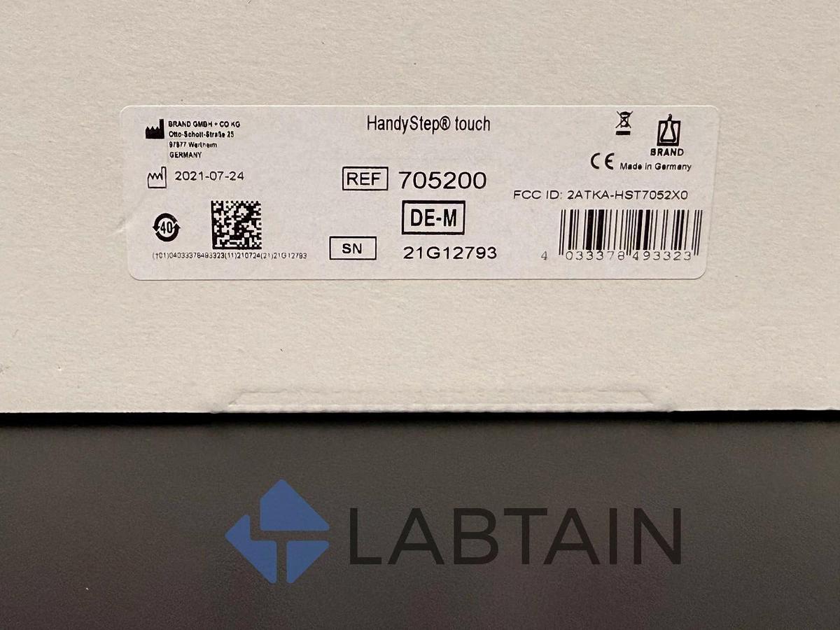 BRAND HandyStep Touch Electronic Repeating Pipette – Model 705200 – Touch Screen