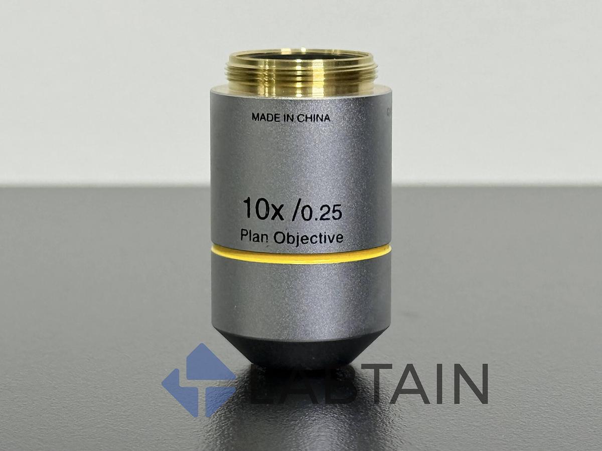 Used Lot of 3 – Olympus Plan Objective – 10x / 0.25 – Flat-Field (OFN20/22) – RMS Thread – Used