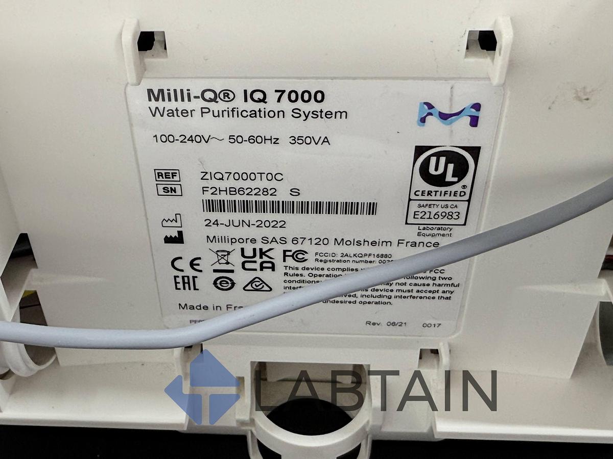 Used Milli-Q IQ 7000 Water Purification System – ZIQ7000T0C – Tested