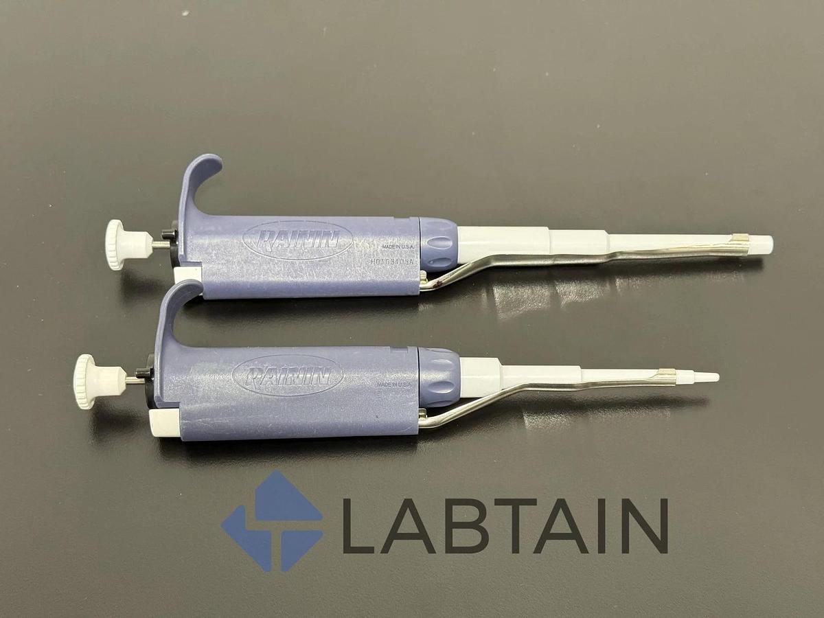 Used Rainin Pipet-Lite Classic-Style Micropipets - 2 - 20 ul and 100-1000 Manual Pipe