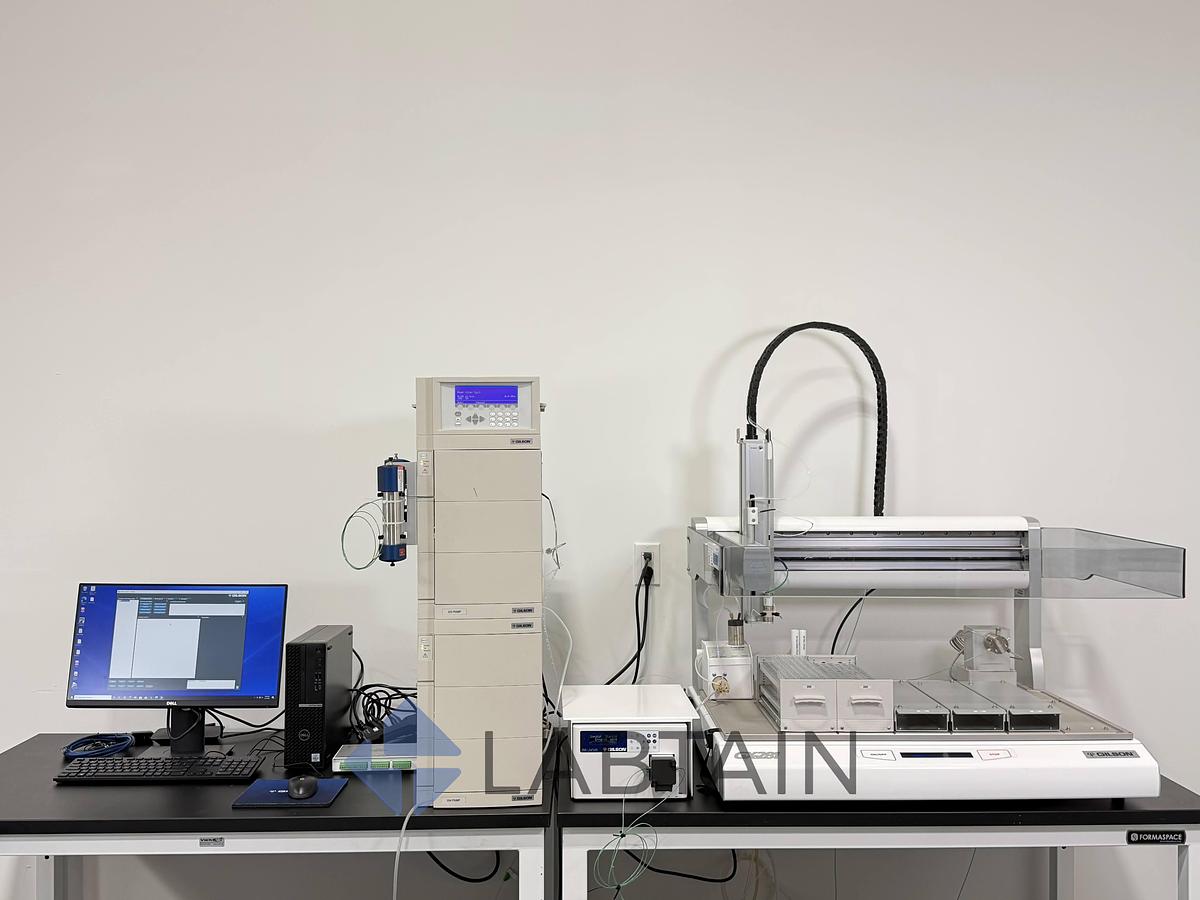 Used Gilson GX-281 Preparative HPLC Purification System | 333/334 Prep Pumps, 159 UV/VIS, TRILUTION LC, GX Direct Injection — Used / Inspected