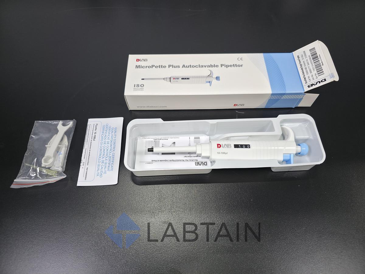 DLAB MicroPette Plus Single Channel Pipettor (10-100µL)