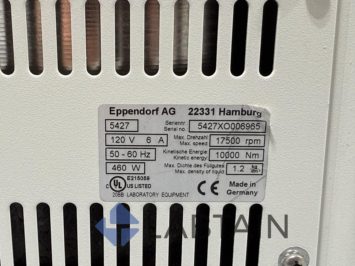 Used Eppendorf 5430 Benchtop Centrifuge – S/N 5427XO006965 – Tested