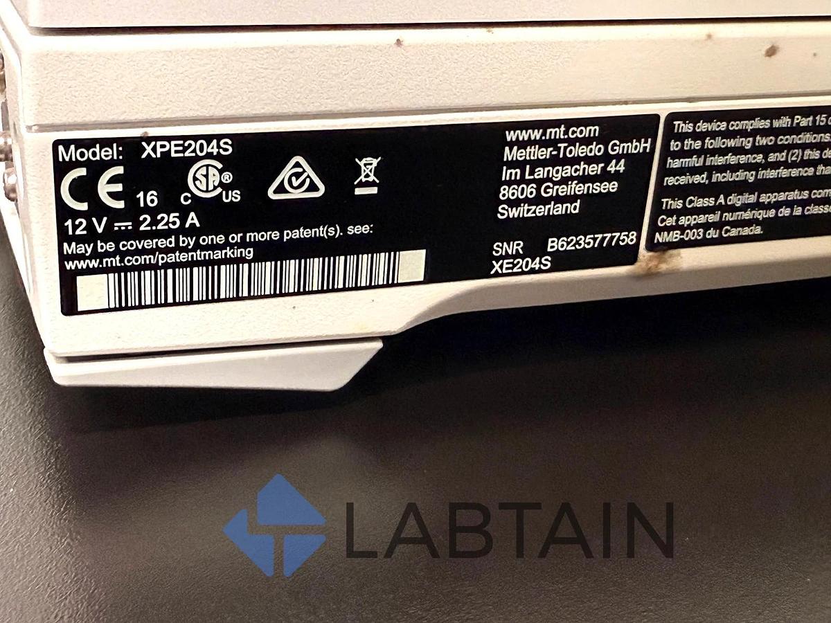 Used Mettler Toledo XPE204S – Analytical Balance Digital Scale - s/n B623577758