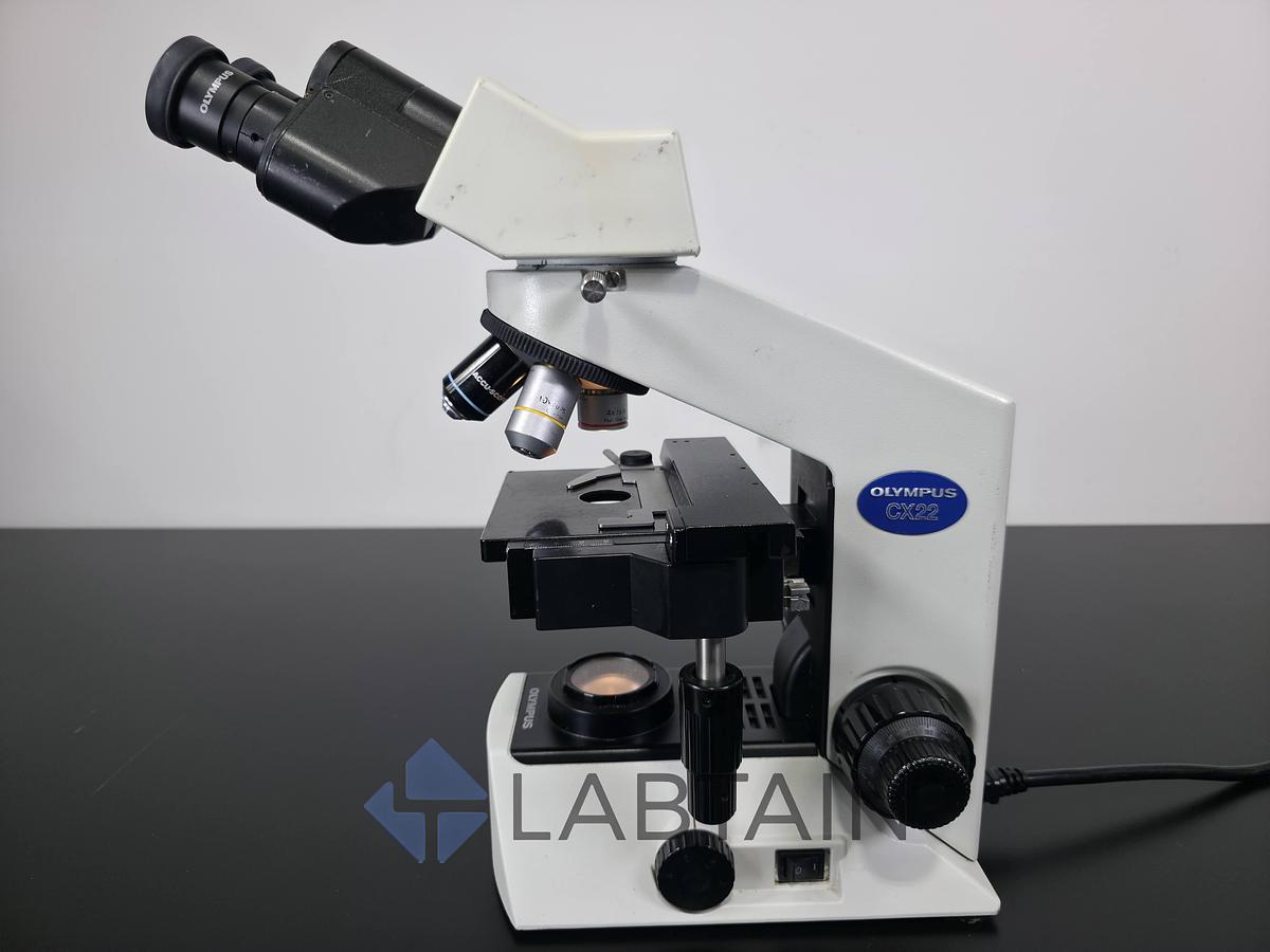 Used Olympus CX22RFS1 Binocular Biological Microscope Plan Objectives 4x-100x Used