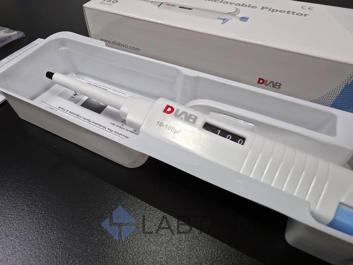 DLAB MicroPette Plus Single Channel Pipettor (10-100µL)
