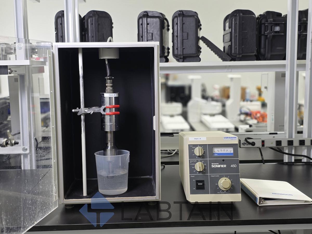 Used Branson Sonifier 450 Ultrasonic Cell Disruptor Homogenizer w/ Sound Enclosure