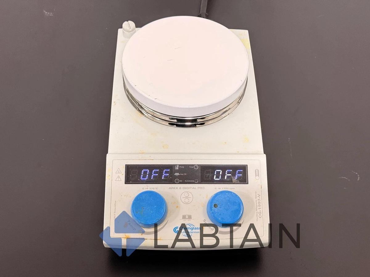 Used Chemglass CG-1997-V Arex 6 Digital Magnetic Hot Plate Stirrers