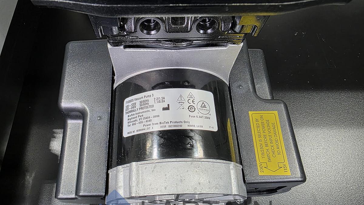 Used BioTek ELx405 Select CW Microplate Washer with Vacuum Pump 3