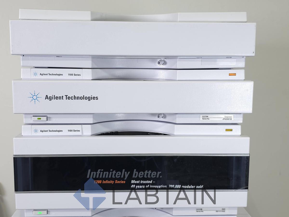 Used Agilent Technologies 1100 / 1200 Series Quaternary HPLC System Stack with OpenLab ChemStation Used