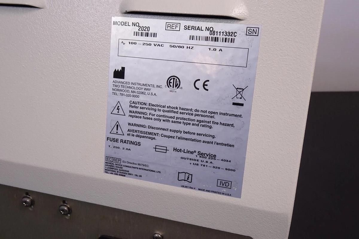 Used Advanced Instruments Model 2020 Osmometer
