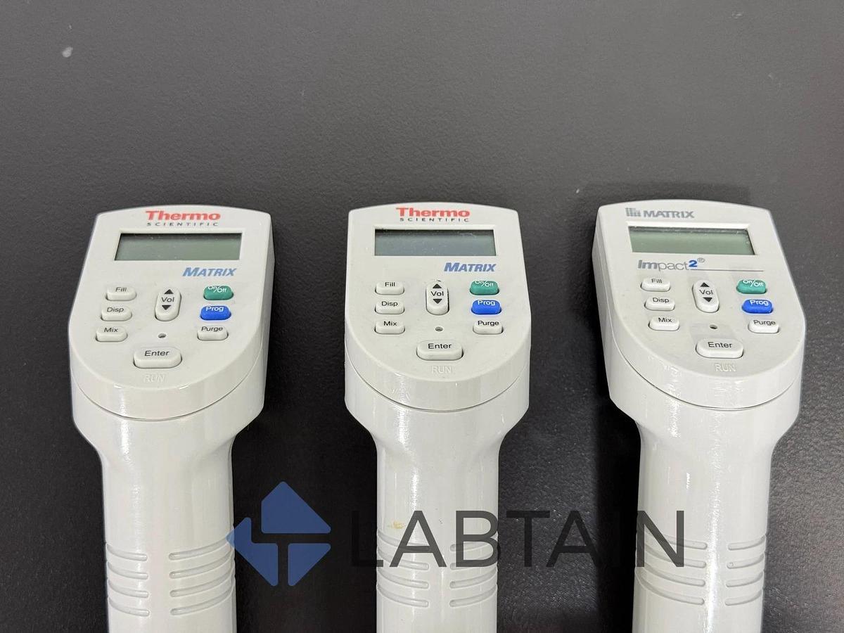 Used Thermo Scientific Matrix 1250ujl (2) and Matrix Impact2 250ul Electronic Pipette