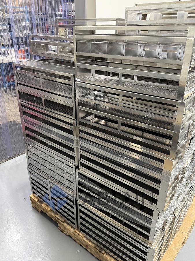 Used Assorted Mixed Lot Stainless Steel Laboratory Freezer Racks 617 lbs Used