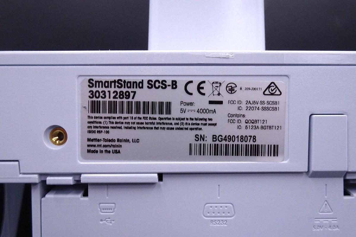 Mettler Toledo Rainin Smart Stand SCS-B w/ Power Adapter