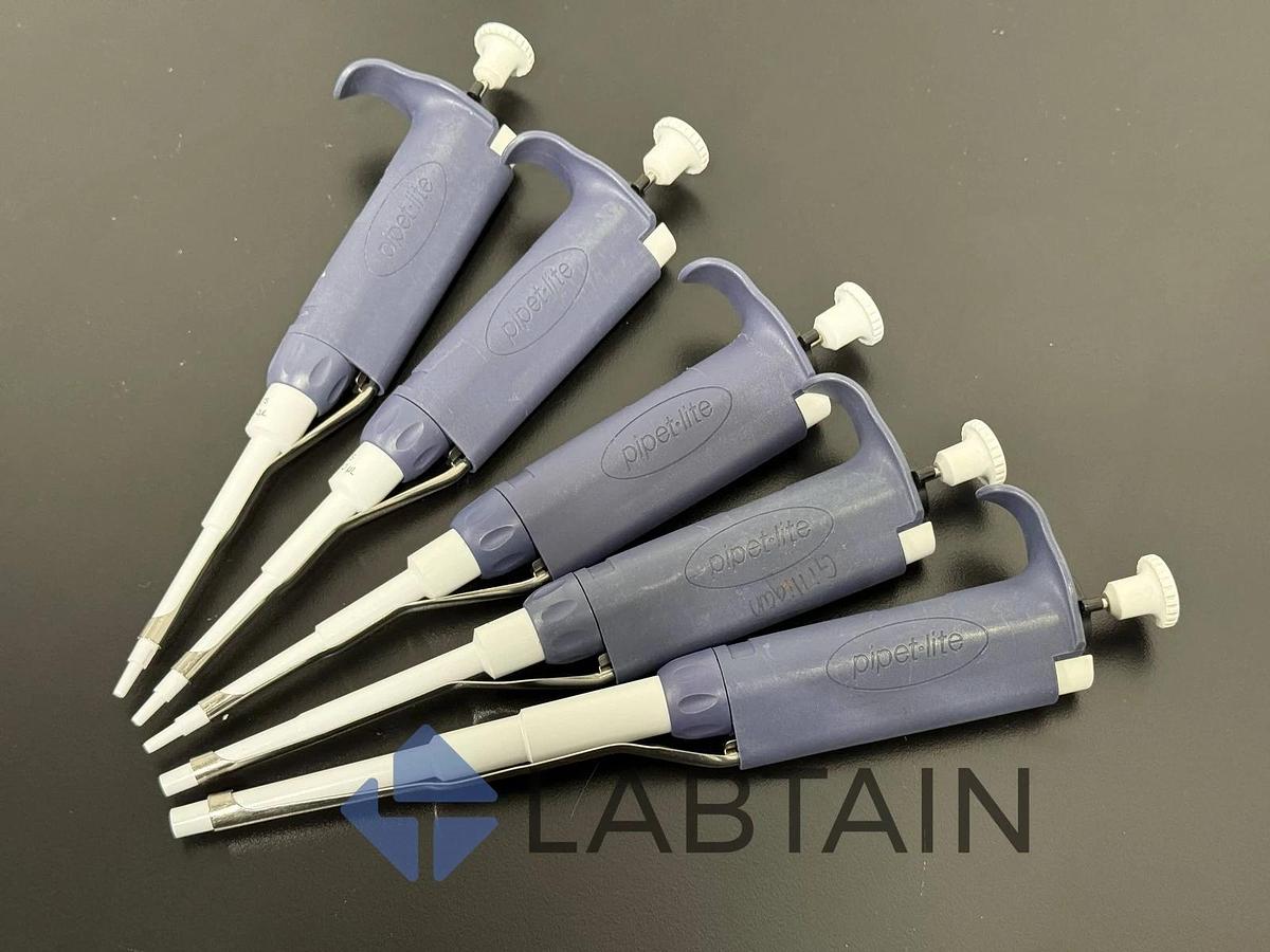 Used Rainin Pipet-Lite Single-Channel Pipette Lot - Set of 6 (1ul to 1000ul) - LTS