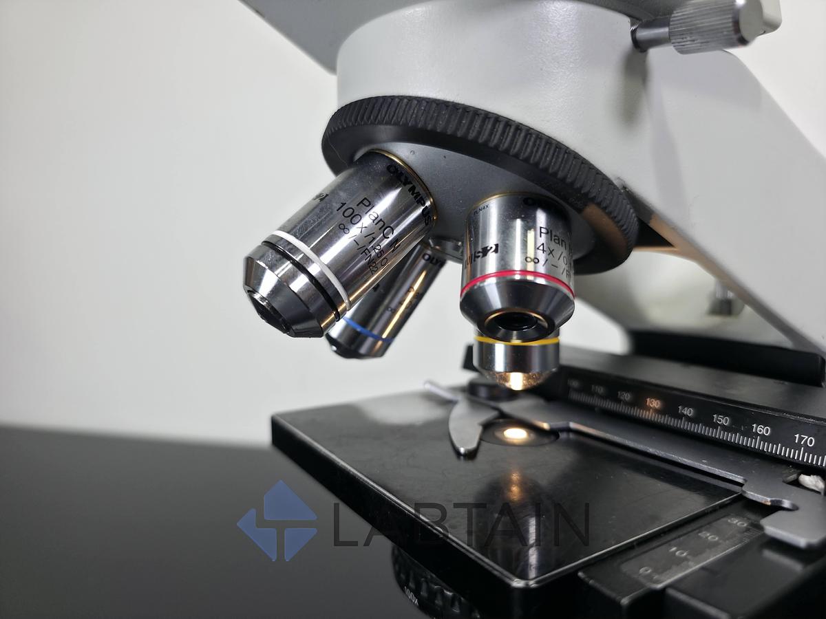 Used Olympus CX21FS1 Binocular Biological Microscope | 4X, 10X, 40X, 100X Objectives