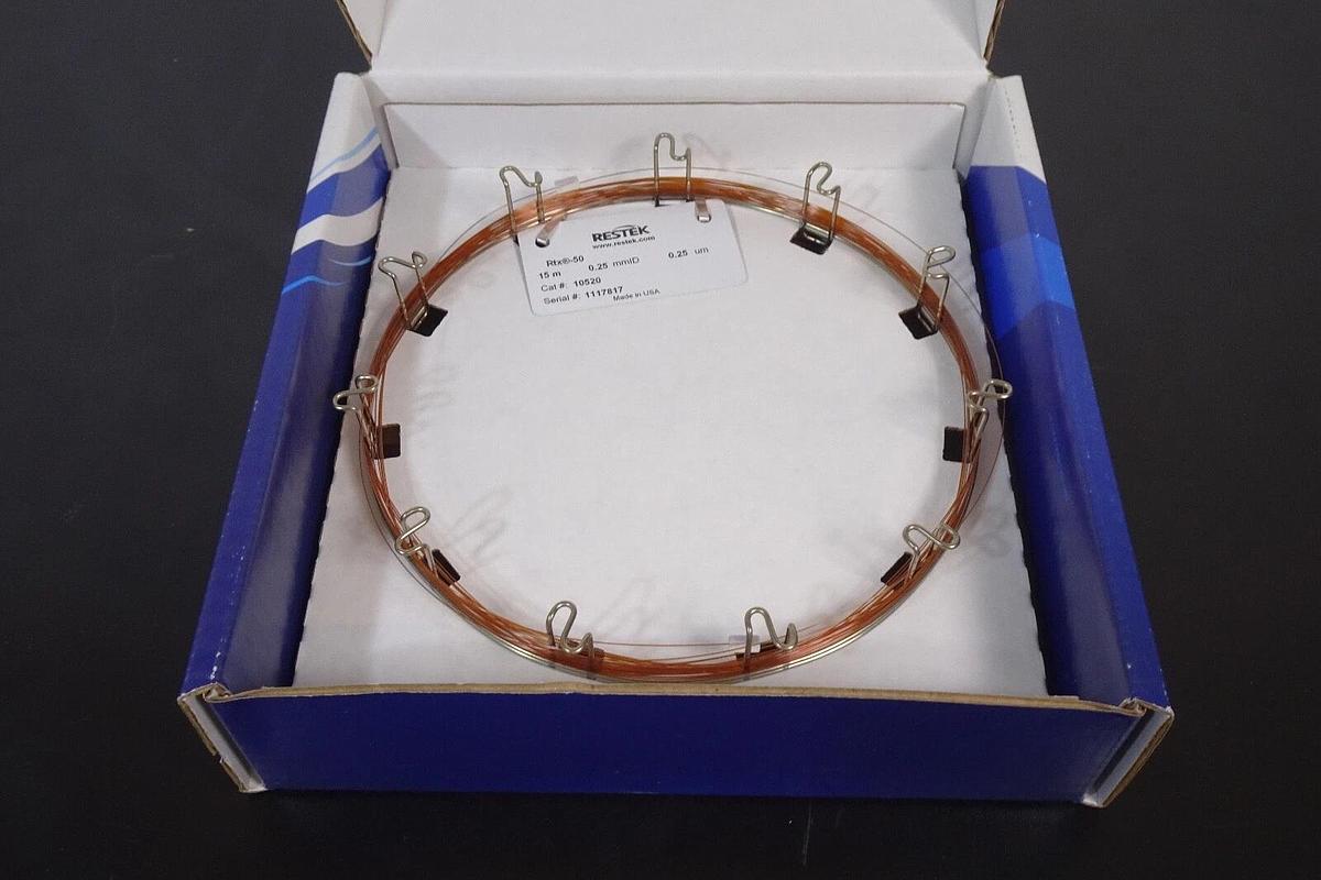 Restek GC Column Rtx-50 – 15 m × 0.25 mm ID × 0.25 µm df – Part 10520 – New / Open-Box