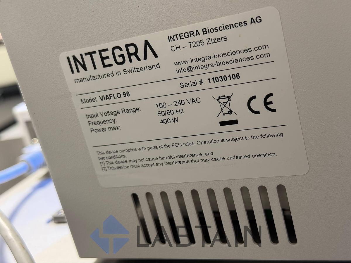 Used INTEGRA VIAFLO 96 Electronic Pipette with 300 µL Head – Part No. 6103 – Used