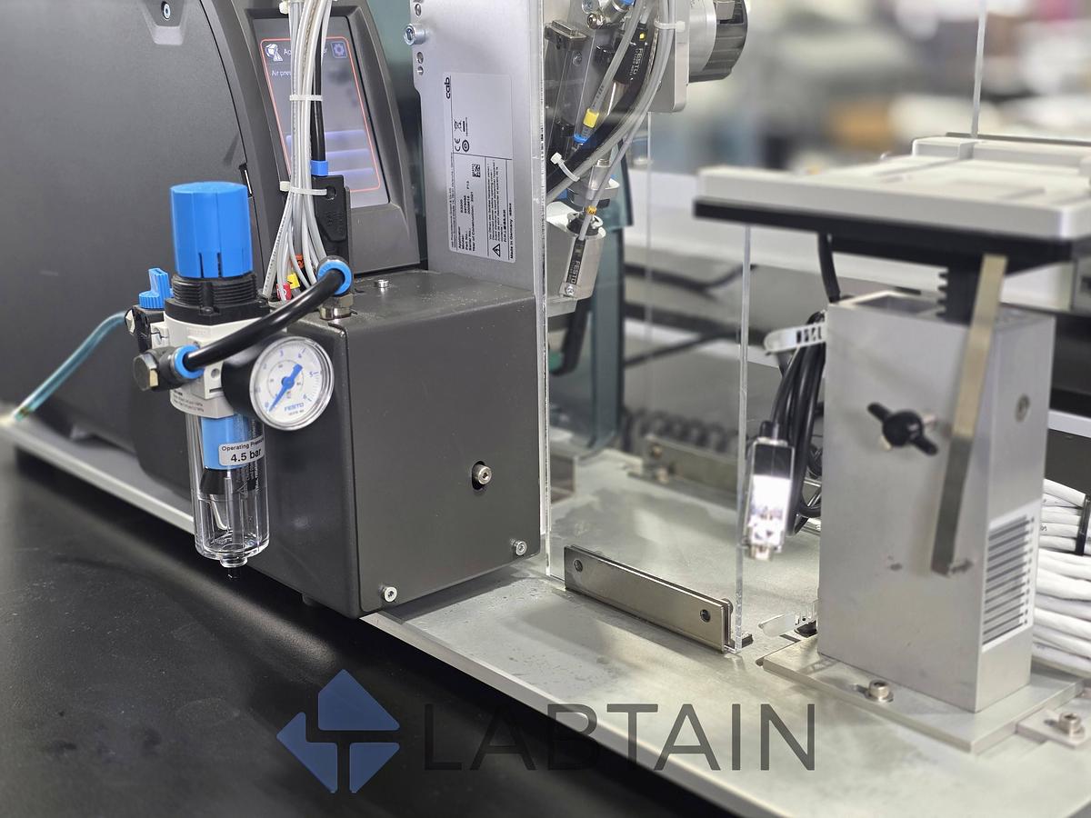 Used CAB SQUIX 4/600P Automated Label Printer System w/ S3200 Pneumatic Applicator Used