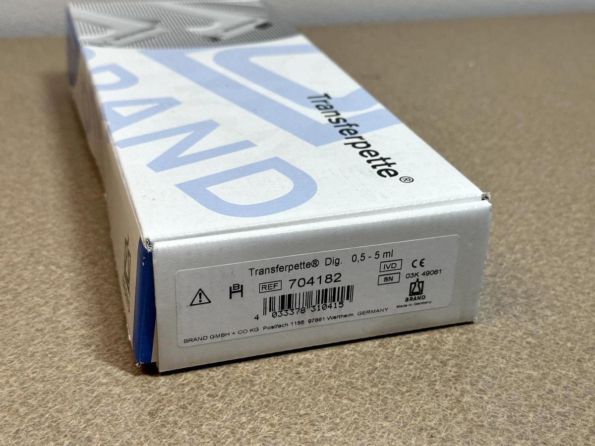 Brand Transferpette Adjustable Volume Pipette – 25–250 µL – Single Channel Manual | 704176