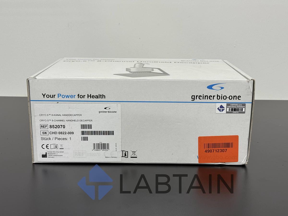 Greiner Bio-One Cryo.s 8-Channel Handheld Decapper 852070 CHD 0822-009 – Open Box