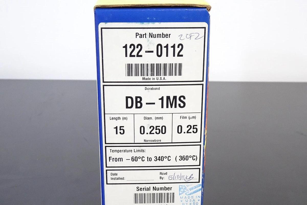 Agilent 122-0112 | GC Column DB-1MS 15m, 0.25mm, 0.25µm