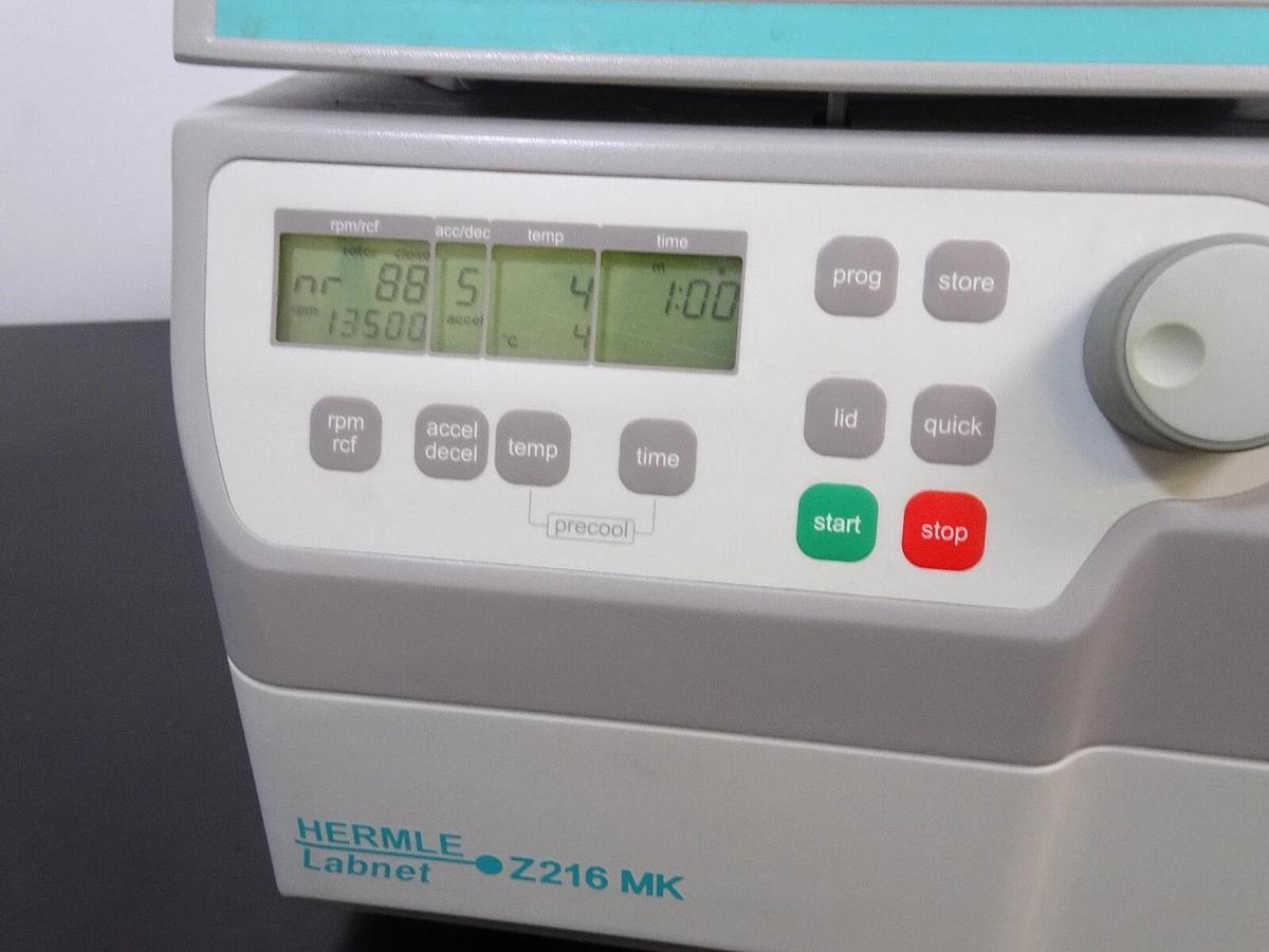 Used Hermle Labnet Z216 MK Refrigerated Centrifuge 305.00 V02 SN 61115044 – As-Is