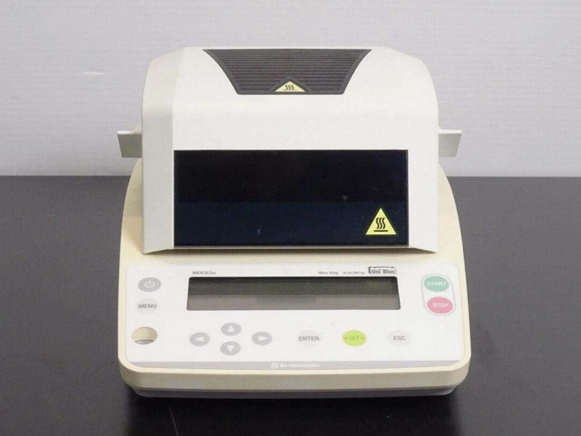 Used Shimadzu MOC63u Moisture Analyzer Balance – 60g x 0.001g – Tested