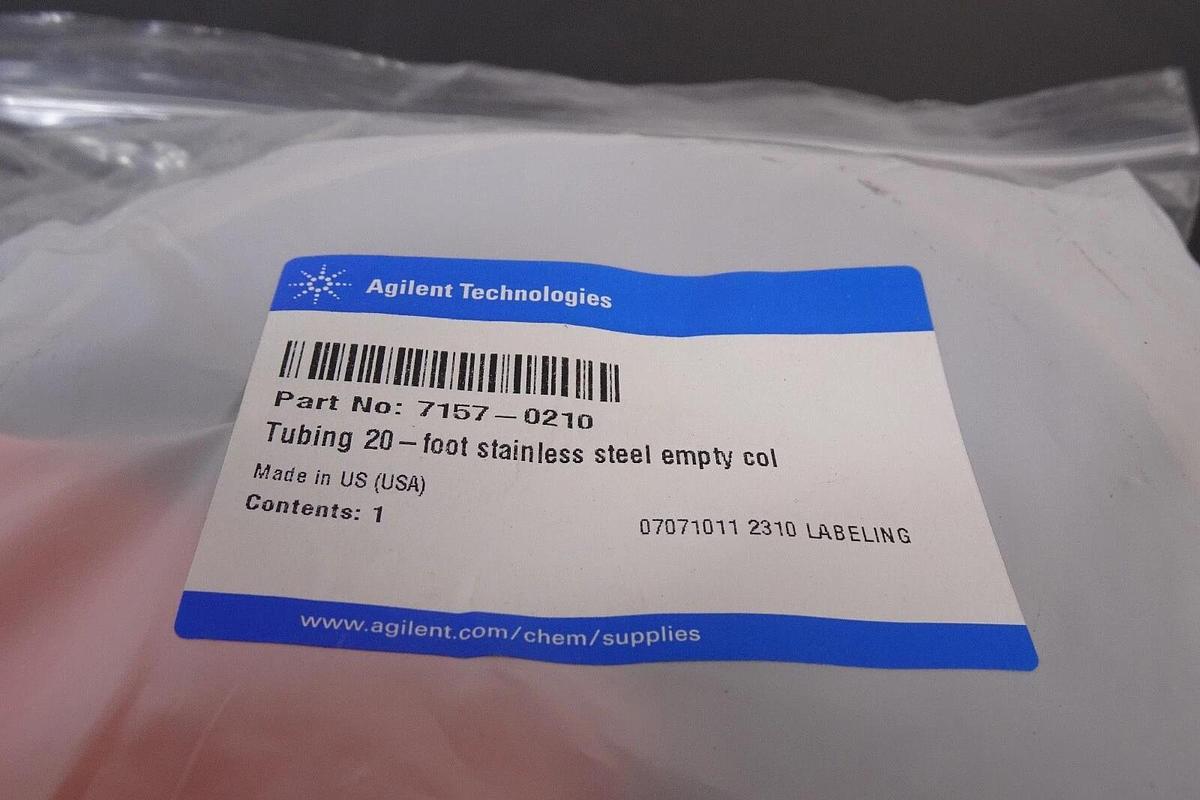 Agilent 7157-0210 Tubing 20ft | Stainless Steel Empty Column
