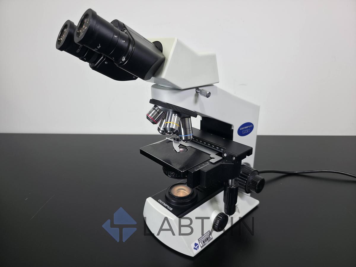 Used Olympus CX21FS1 Binocular Biological Microscope | 4X, 10X, 40X, 100X Objectives | Used