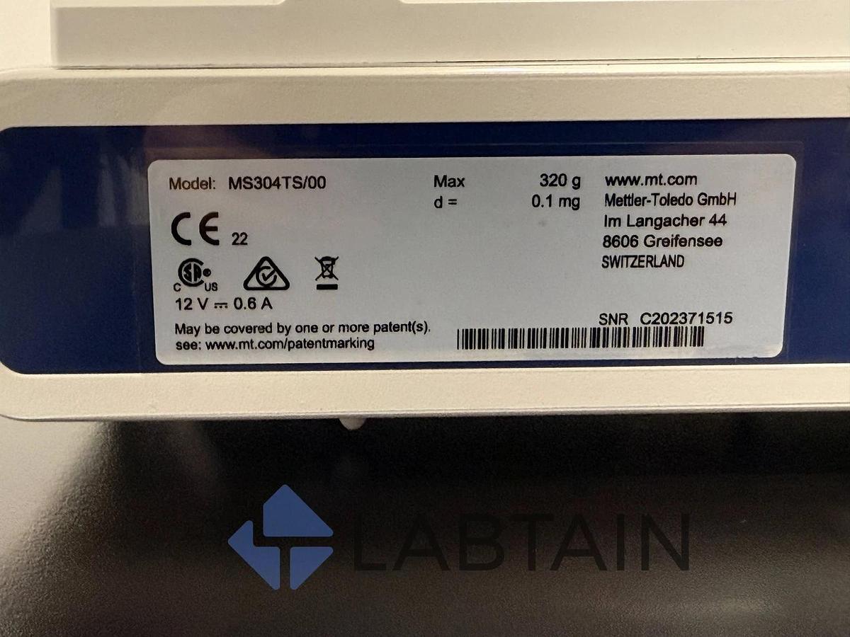 Used Mettler Toledo Analytical Balance MS304TS/00