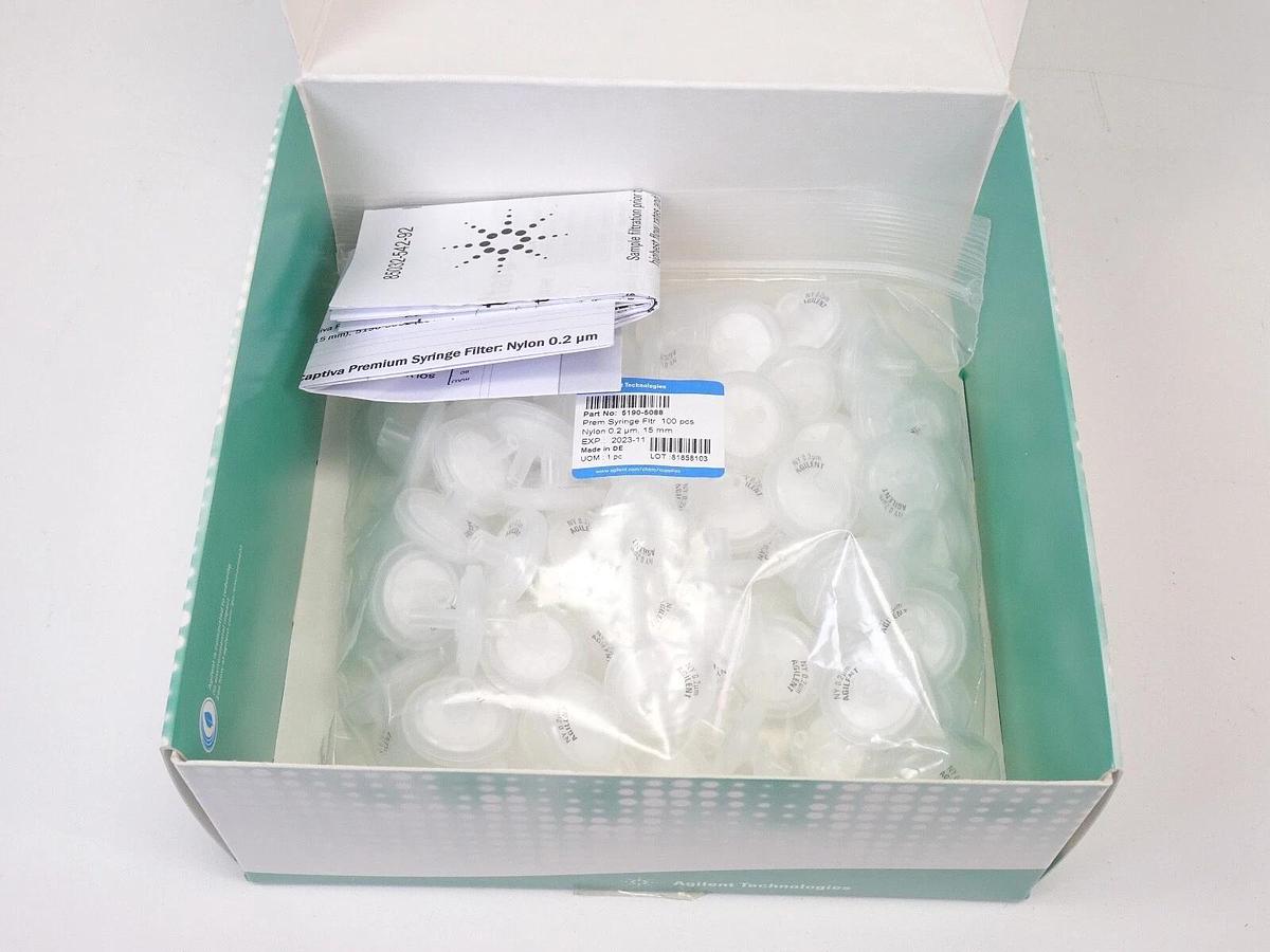 Agilent 5190-5088 Premium Syringe Filter | Nylon 0.2um | 15mm | 100pcs