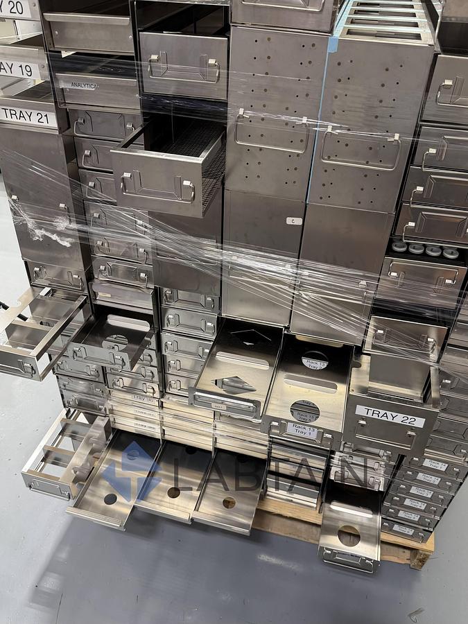 Used Assorted Mixed Lot Stainless Steel Laboratory Freezer Racks 617 lbs Used