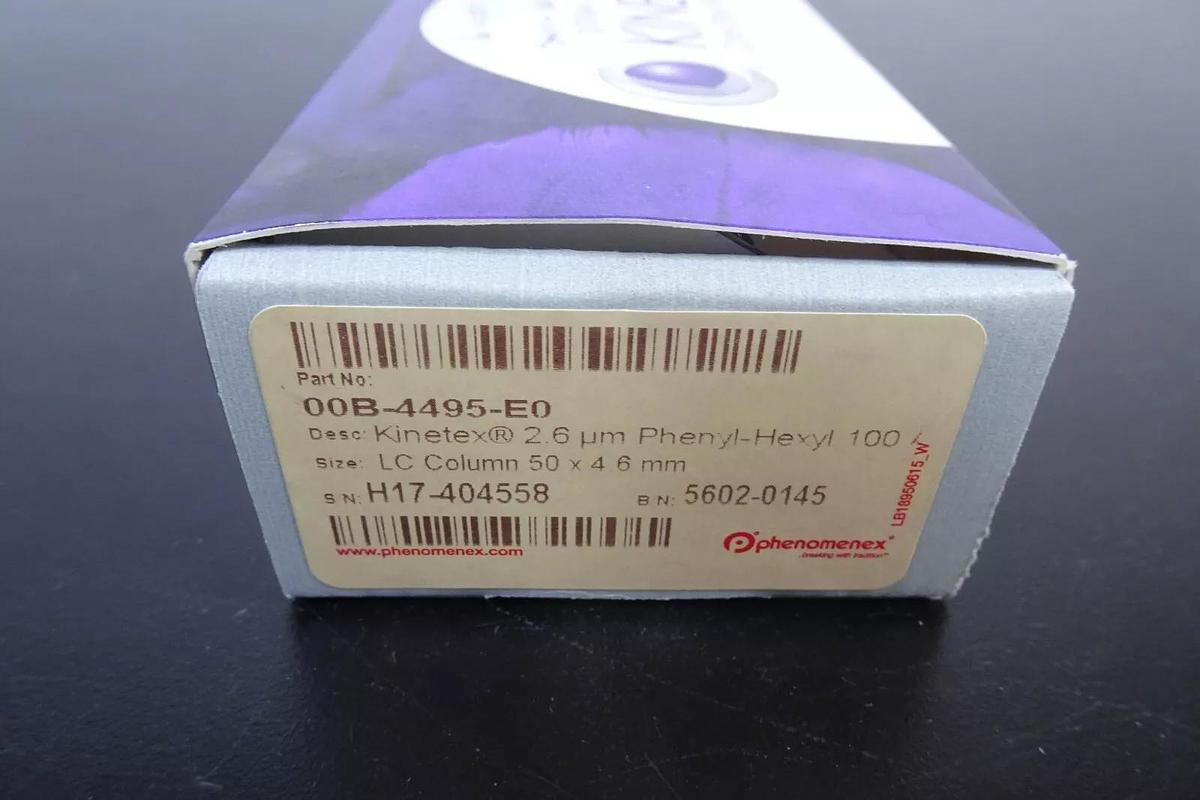 Phenomenex KINETEX | 00B-4495-E0 | LC Column | 50X4.6mm 2.6 um Phenyl-Hexyl |
