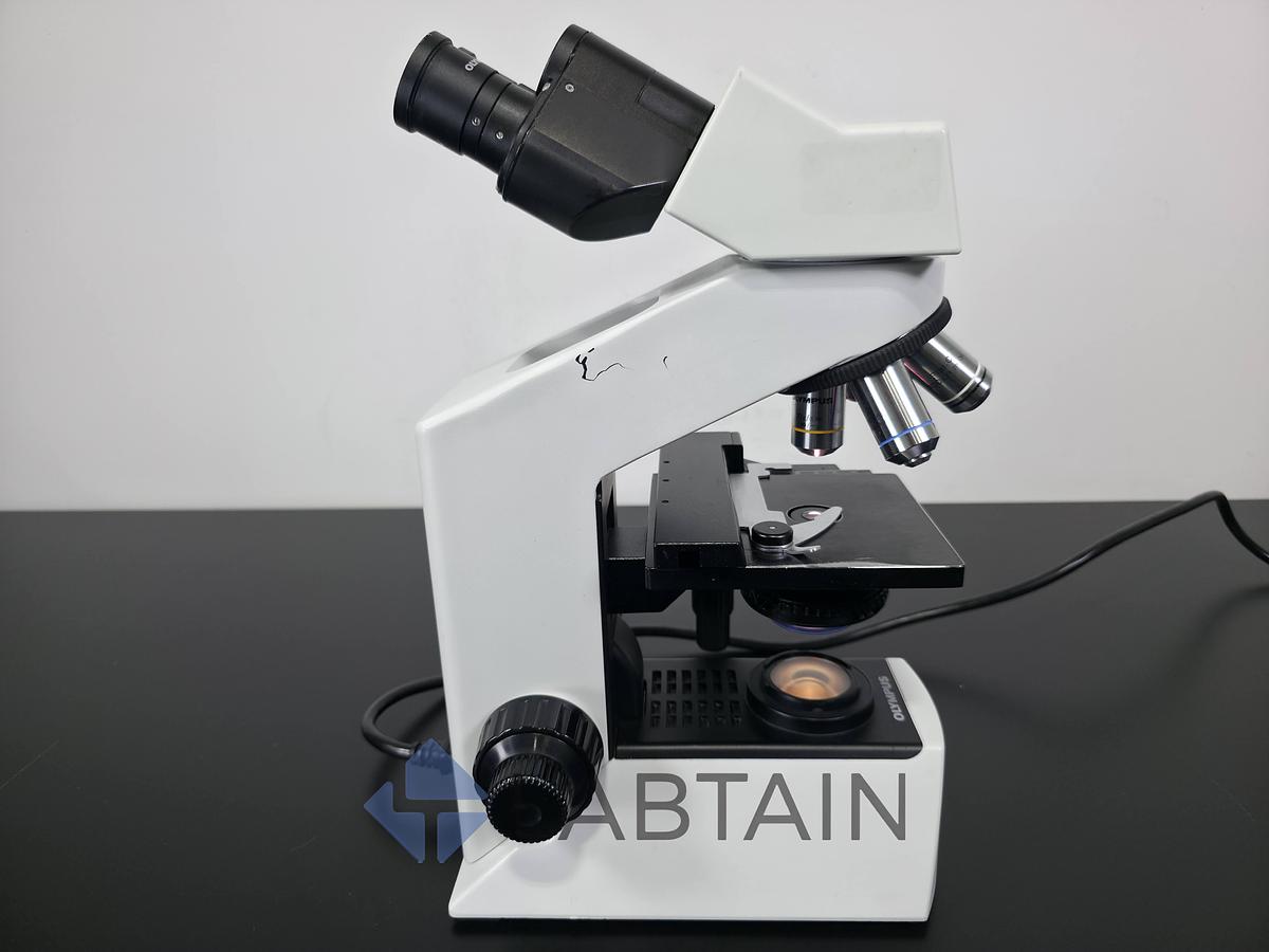 Used Olympus CX21FS1 Binocular Biological Microscope | 4X, 10X, 40X, 100X Objectives | Used