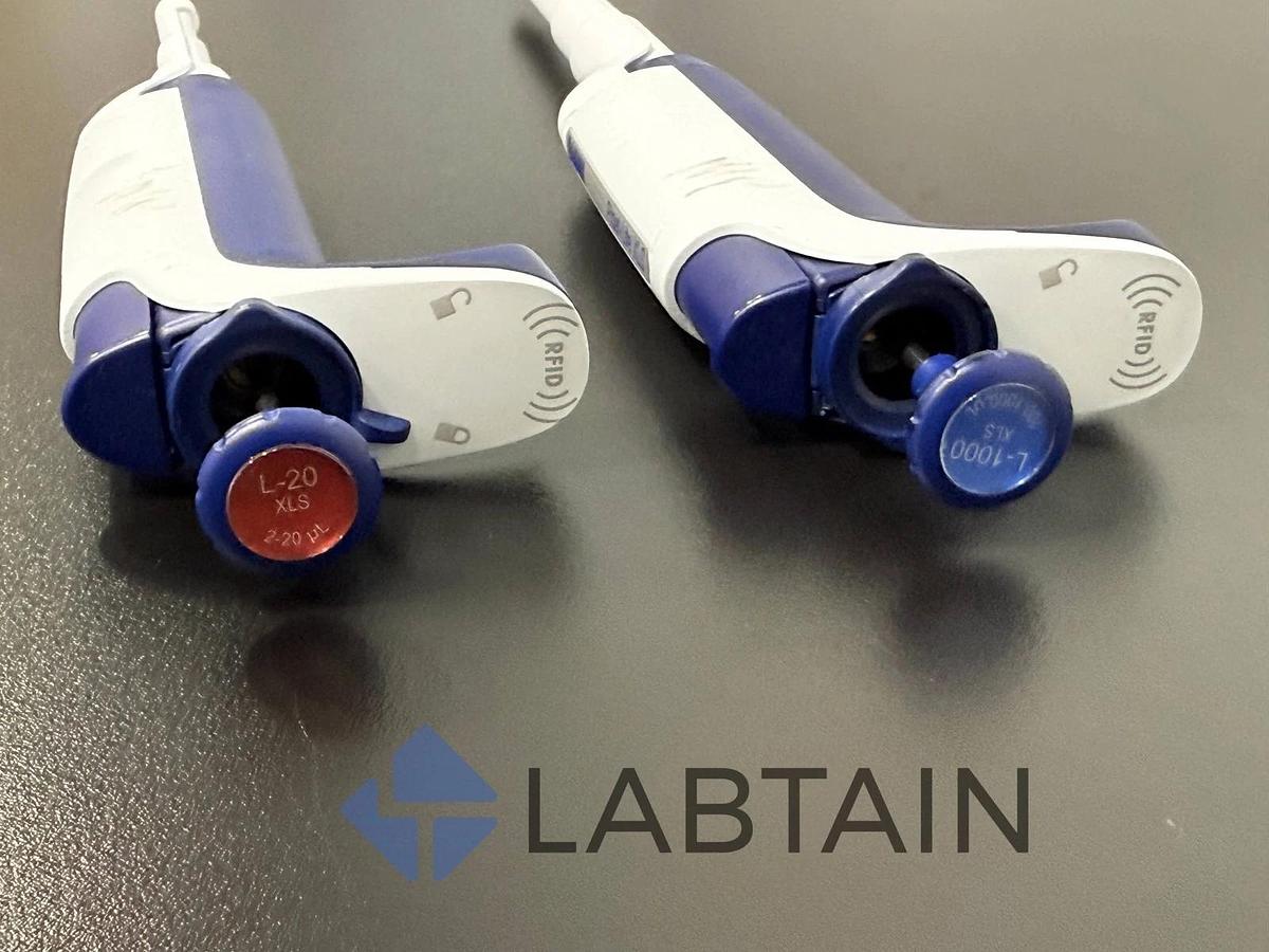 Used Rainin Pipet-Lite XLS Pipette L-20 and L-1000 Single Channel Adjustable Volume