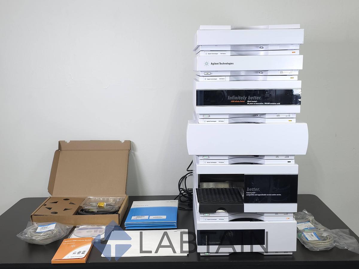 Used Agilent Technologies 1100 / 1200 Series Quaternary HPLC System Stack with OpenLab ChemStation Used