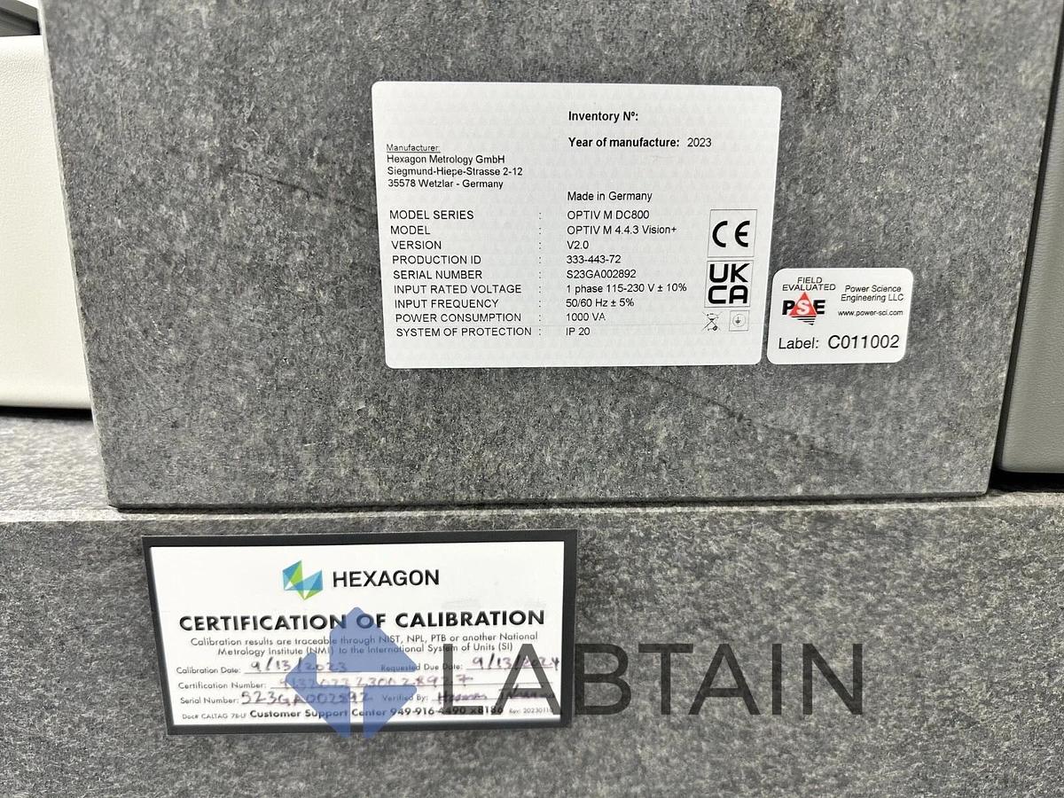 Used Hexagon Metrology OPTIV M DC800 | 4.4.3 Vision+ | 3D multisensor measurements