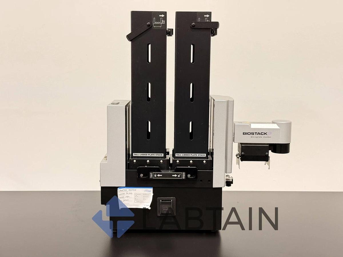 Used BioTek / Agilent 405 TS Microplate Washer w/ BioStack Stacker & Vacuum Pump – Tested