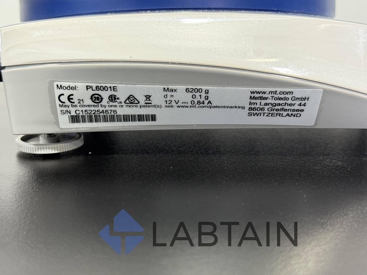 Used Mettler Toledo PL6001E PL-E Portable Balance Laboratory Scale C152254676