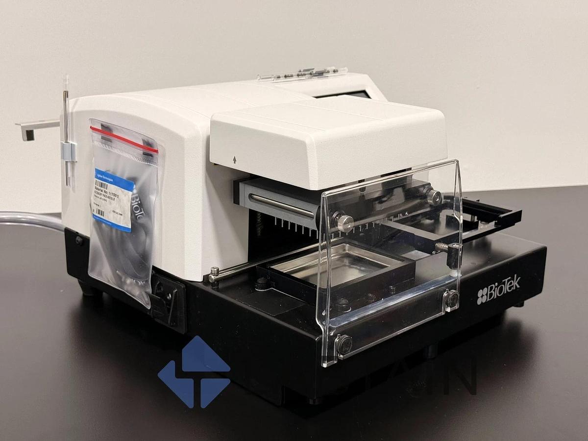 Used BioTek / Agilent 405 TS Microplate Washer w/ BioStack Stacker & Vacuum Pump – Tested