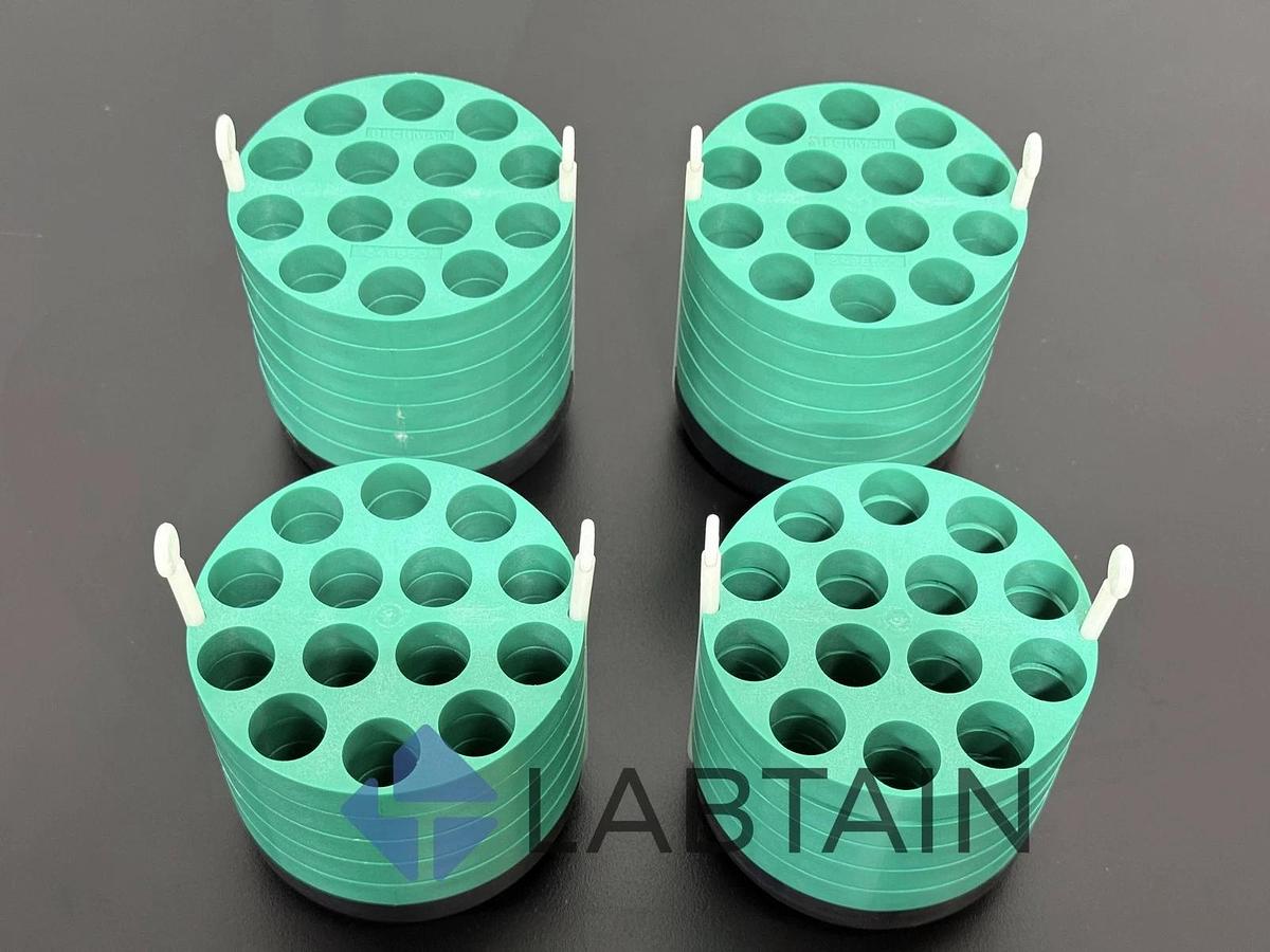 Used x4 Beckman Coulter 349950 Centrifuge Rotor Bucket 14 x 15mL Tube Adapters
